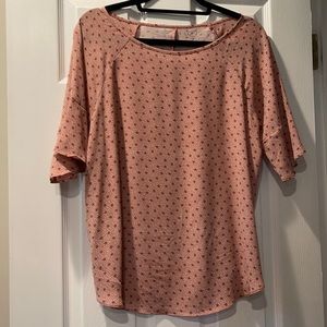 LOFT Orange floral print blouse M gently used